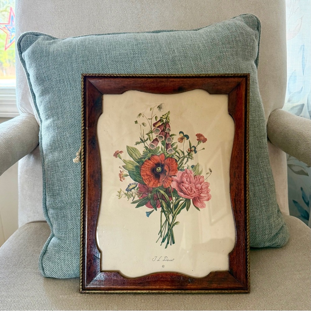 Signed Print of Floral Botanical Illustration by J.L. Prevost 18th-19th Century